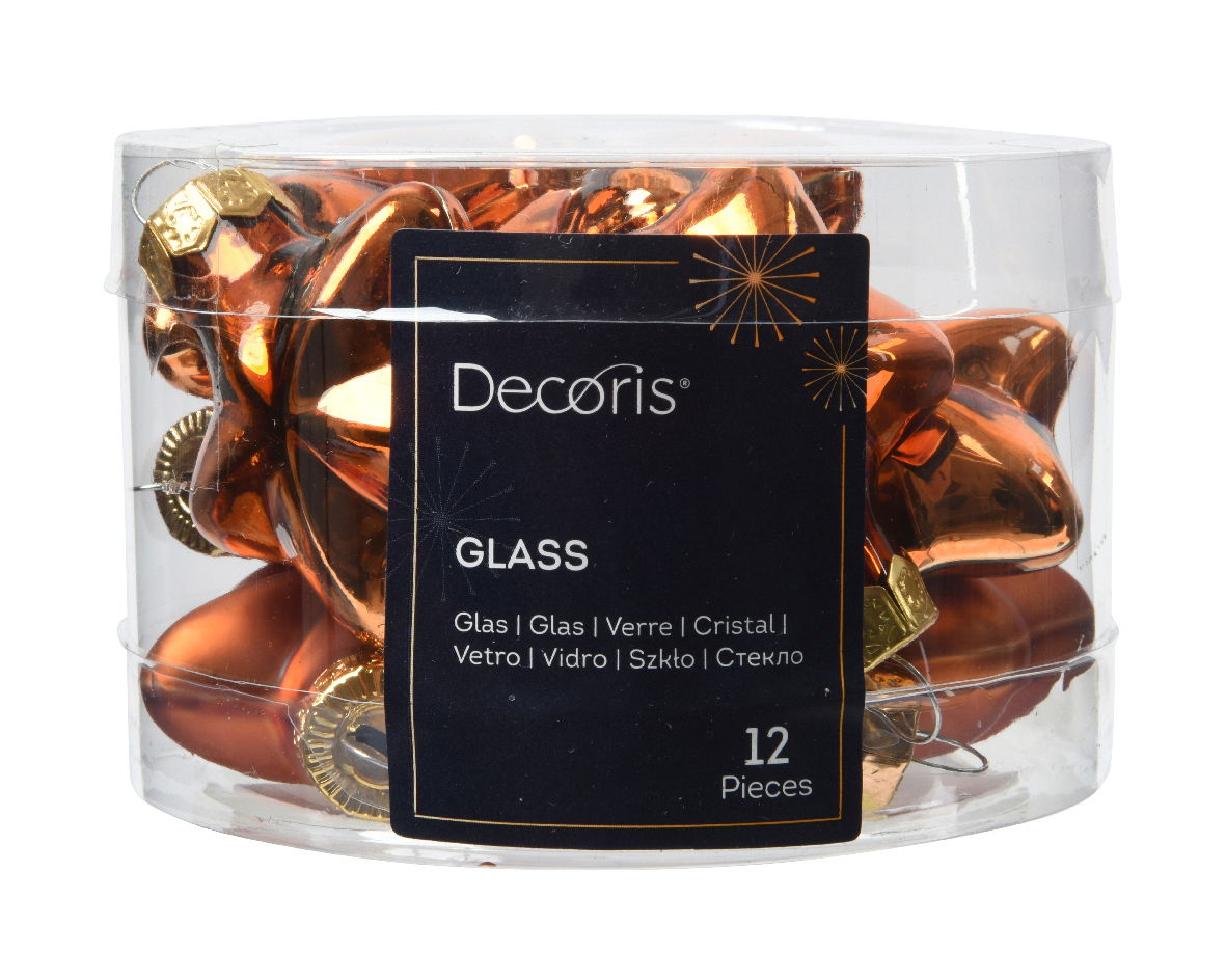 Ster glas l2b4.5h4 cm w.cdr 12st - Decoris