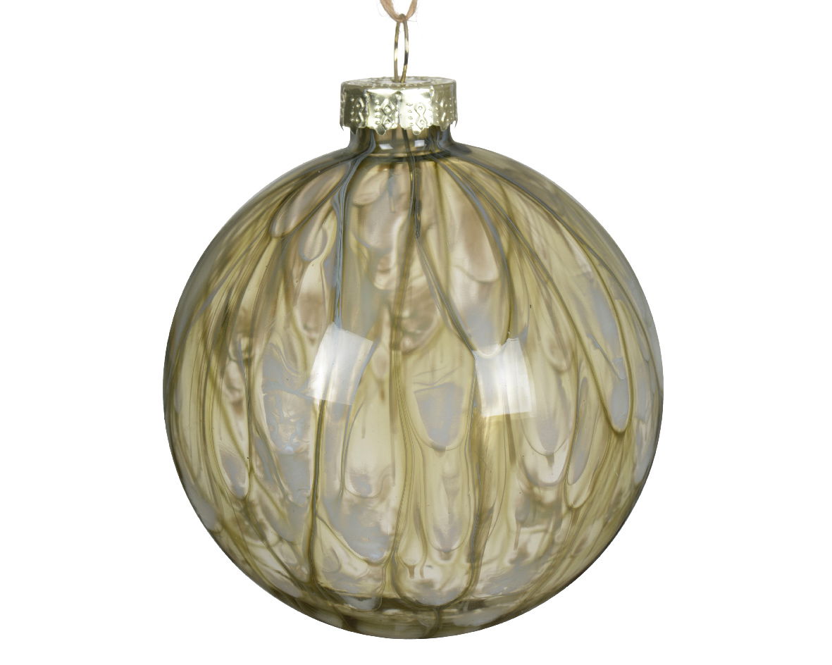 Decoris Kerstbal glas d10l10h10 cm rsmrn - 