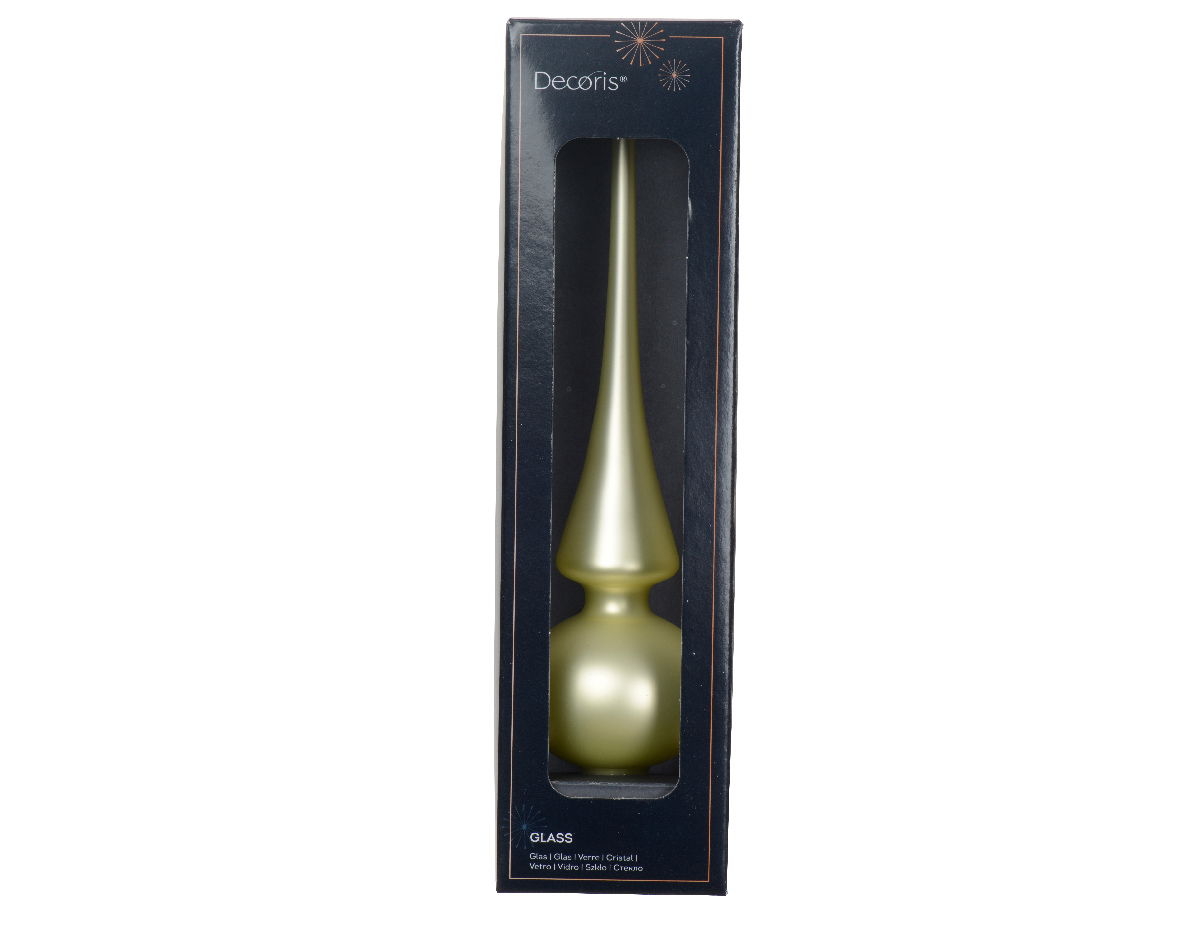 Piek glas d6h26 cm wit mint Q - Decoris