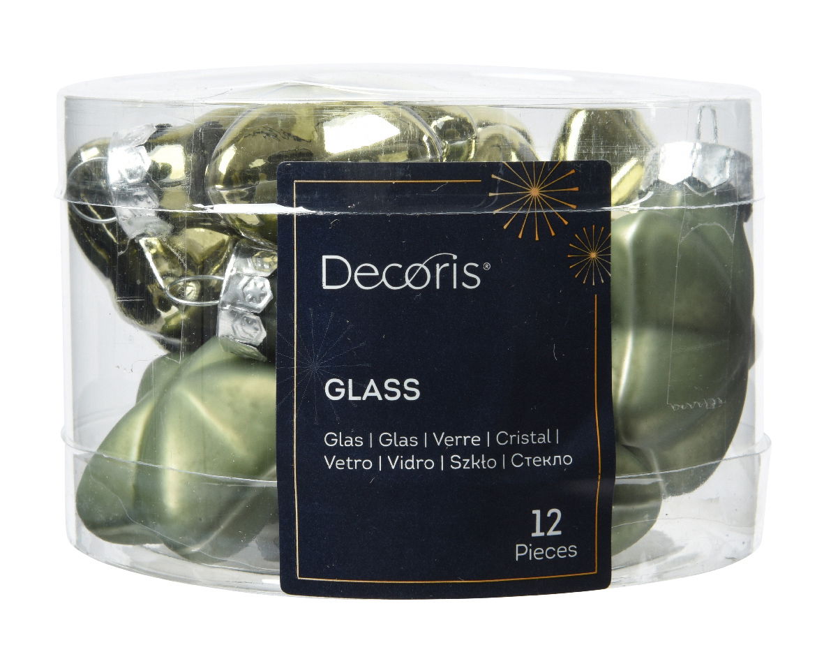 Ster glas l2b4.5h4 cm rsmrn 12st - Decoris