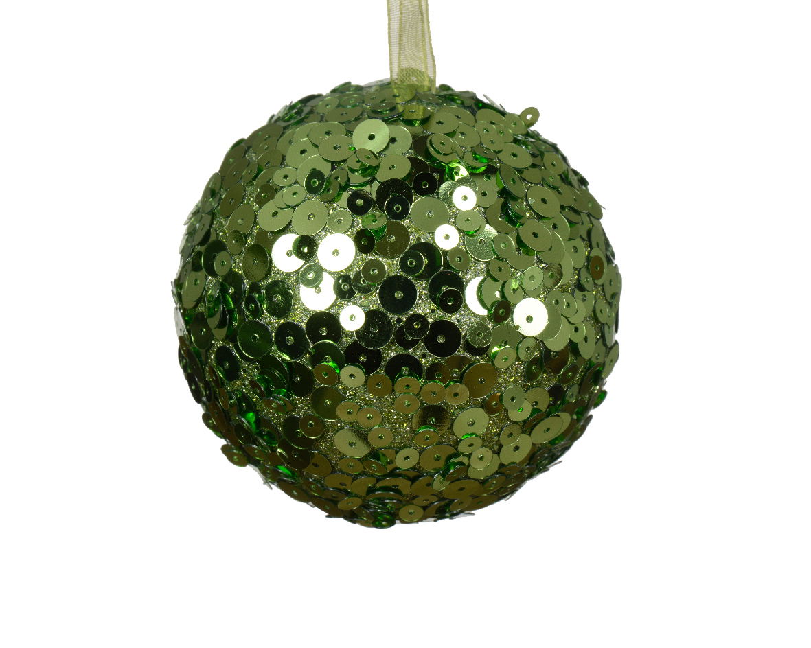Kerstbal foam d8 cm groene thee - Decoris