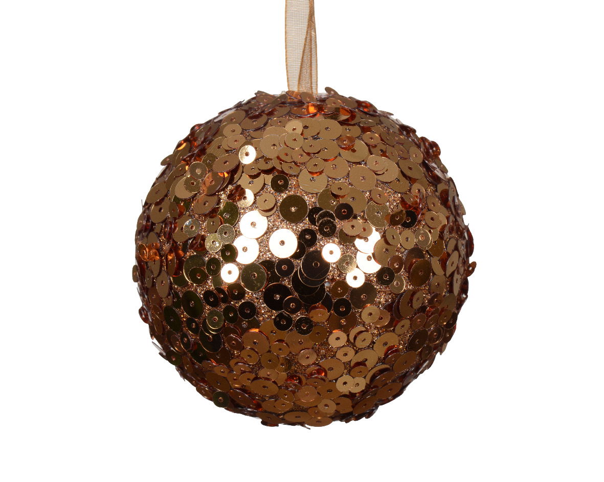 Kerstbal foam d8 cm pecannoot bruin - Decoris