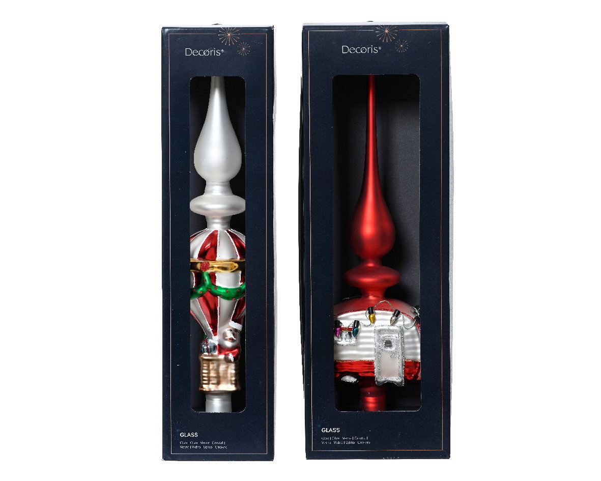 Piek glas l7.5b7.4h31 cm a2 kerst Decoris - Decoris