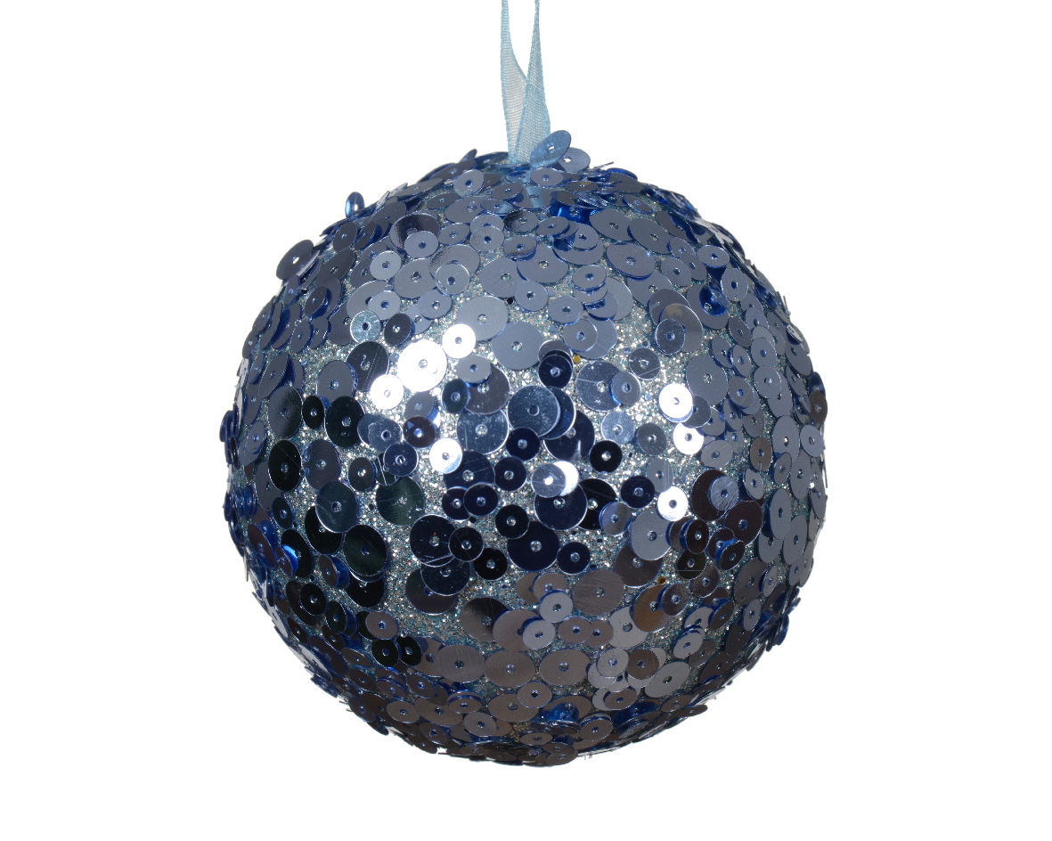 Kerstbal foam d8 cm ijsblauw - Decoris