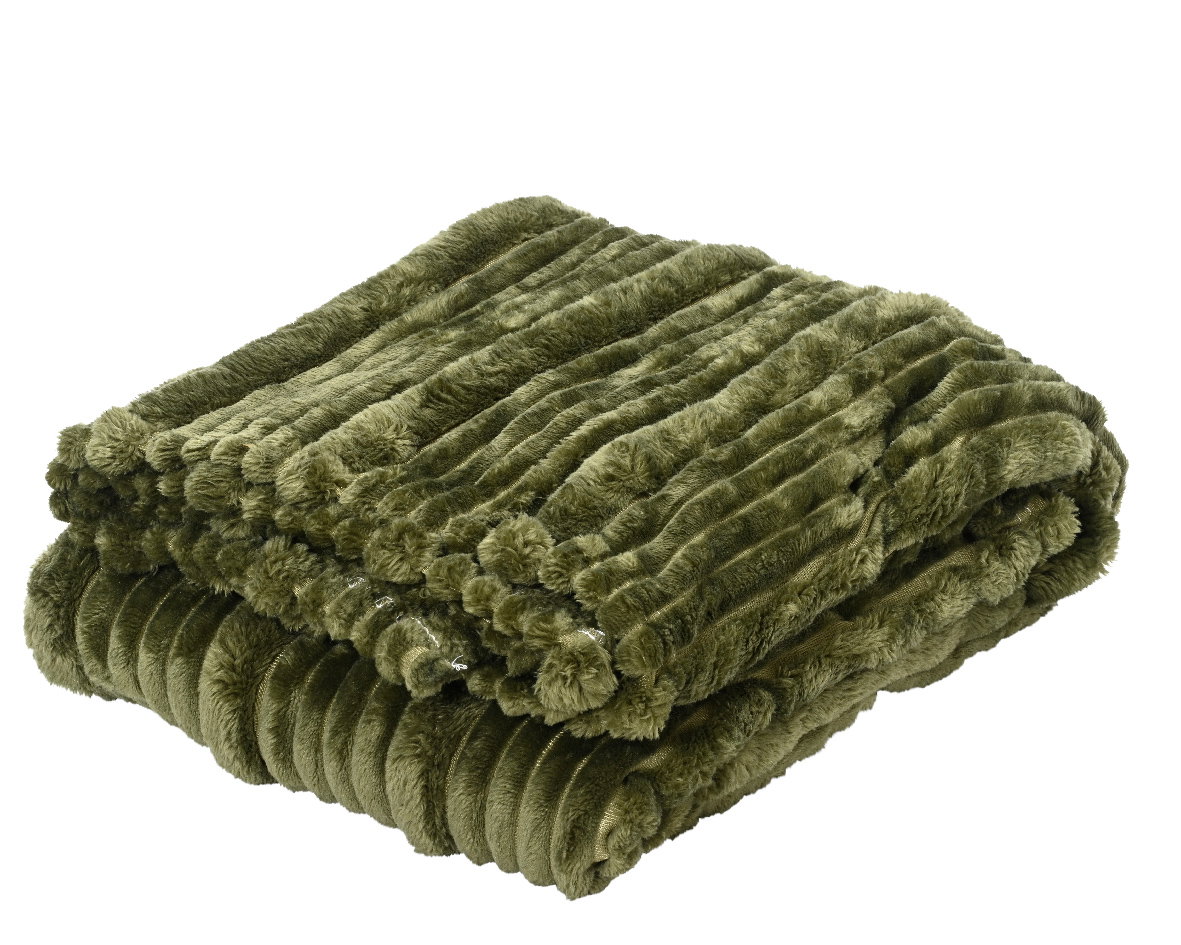 Sprei polyester l170b130h1 cm groen Decoris - Decoris