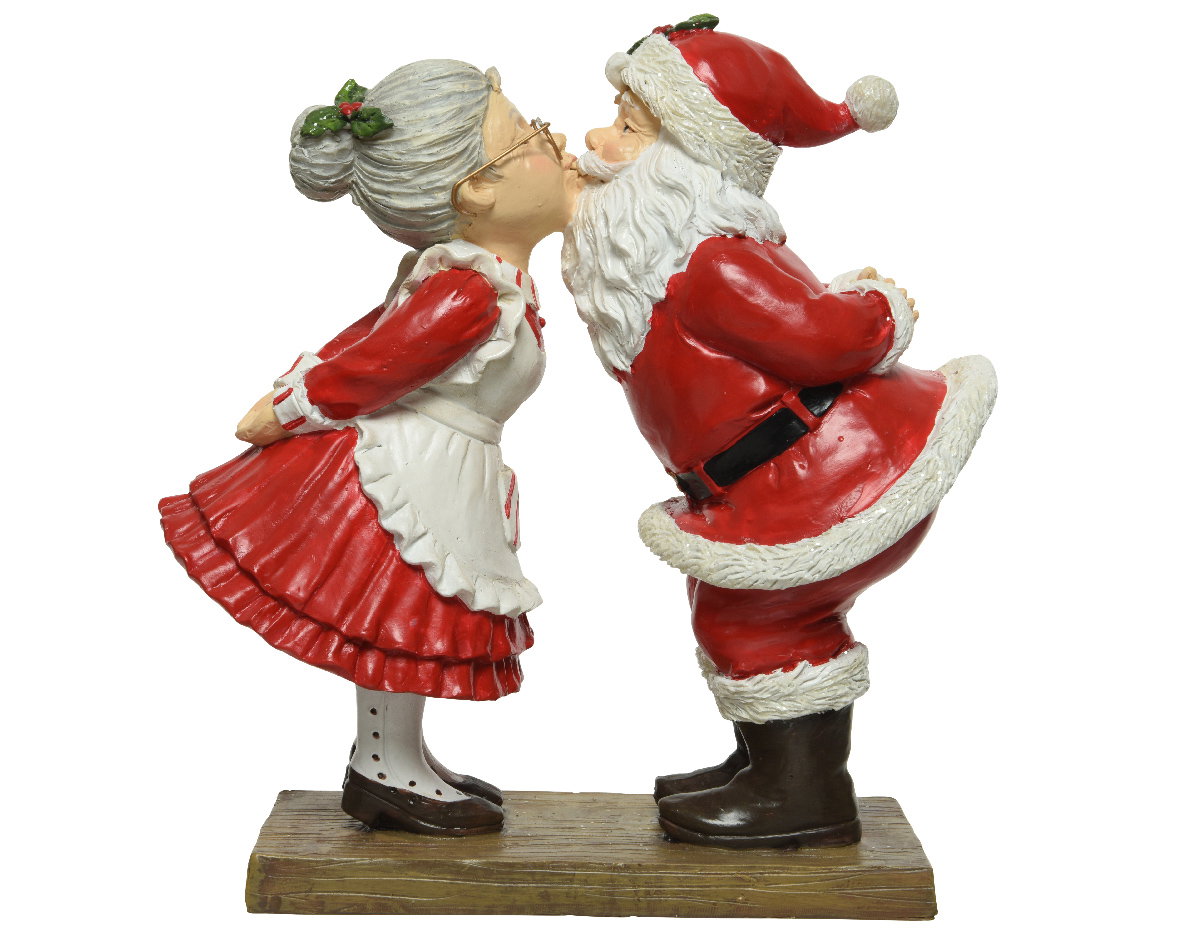 Kerstman poly l9b20h20 cm rood Decoris - Decoris