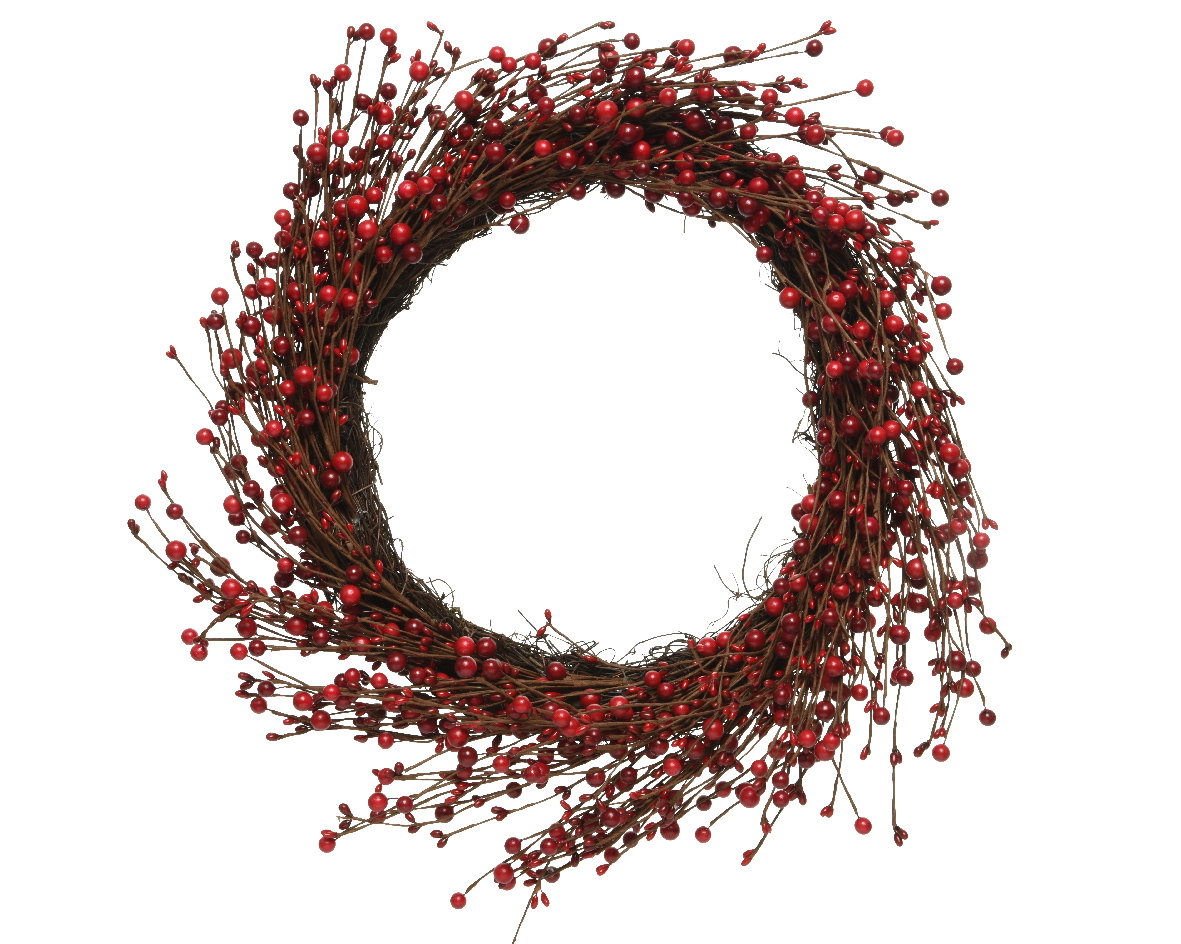 Krans foam d60 cm rood Everlands - Everlands