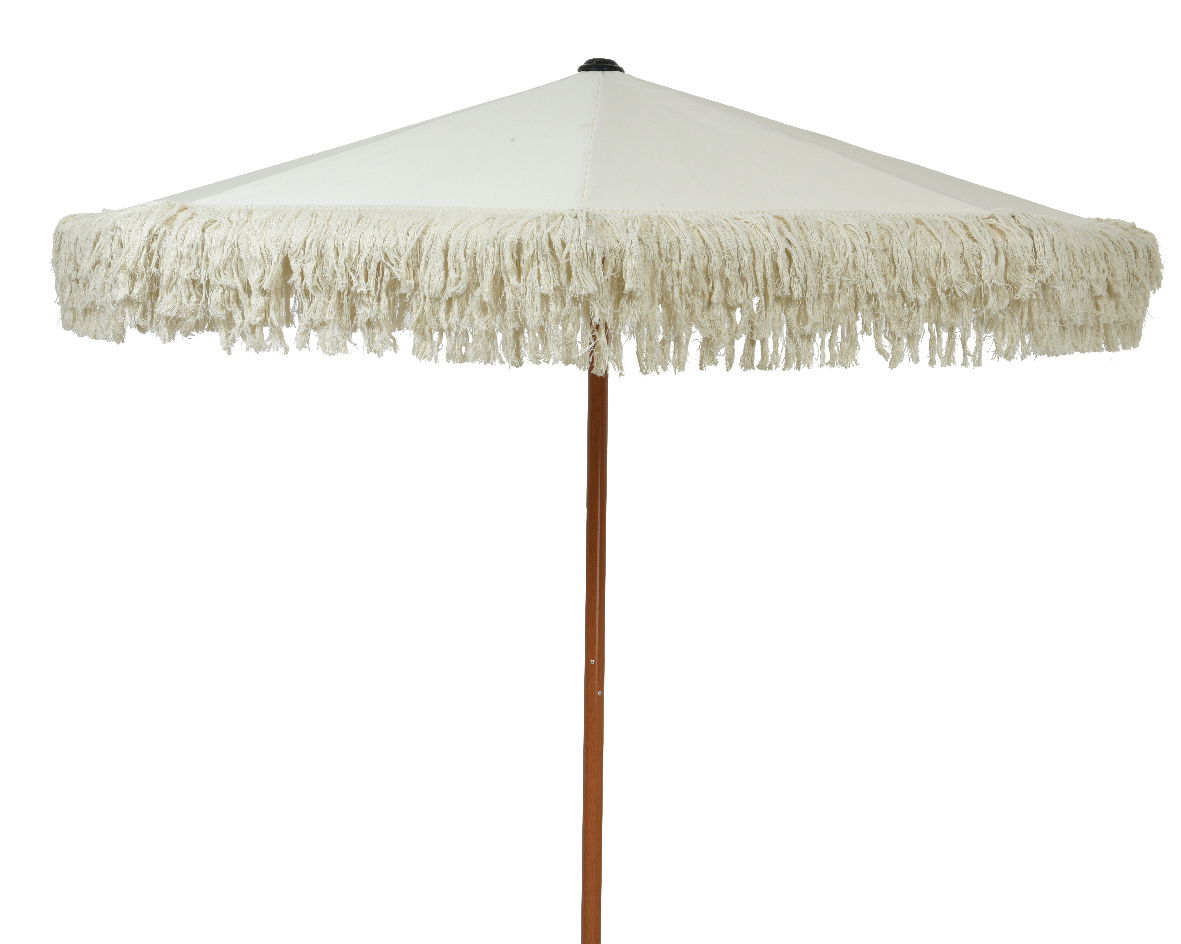 Parasol polyester d200h214cm wit Decoris Outdoor Living - Decoris
