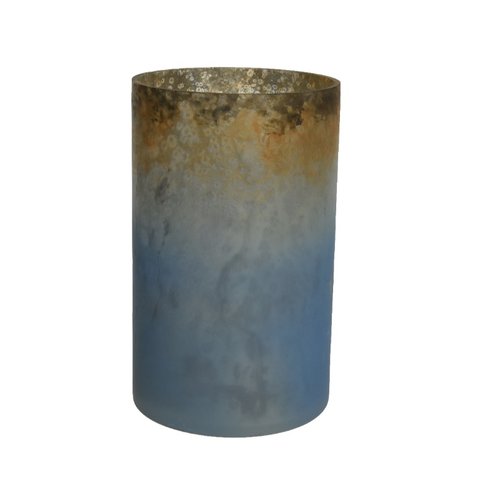Ksd Theelichthouder glas d13h20cm m.blw - 