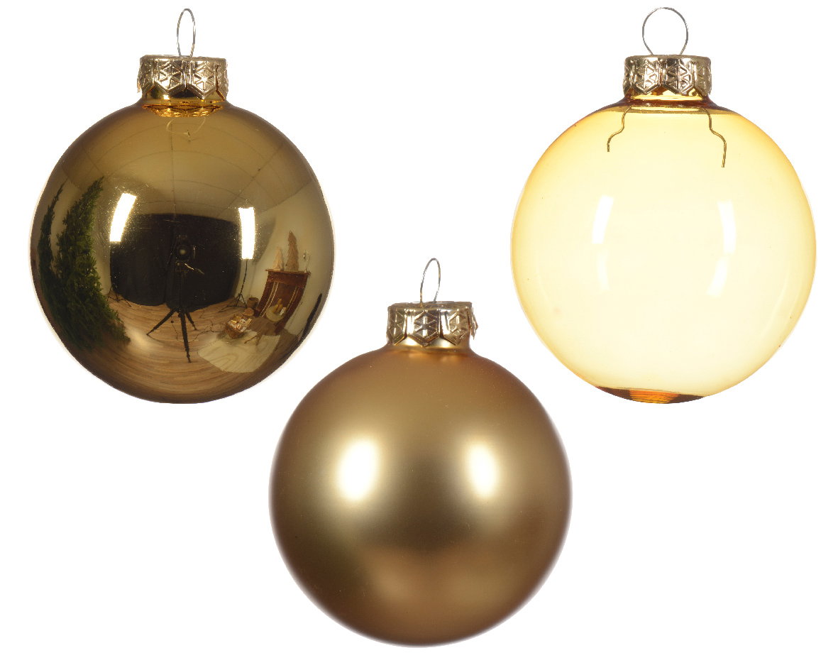 Kerstbal glas d7 cm lgd ass 21st kerst Decoris - Decoris