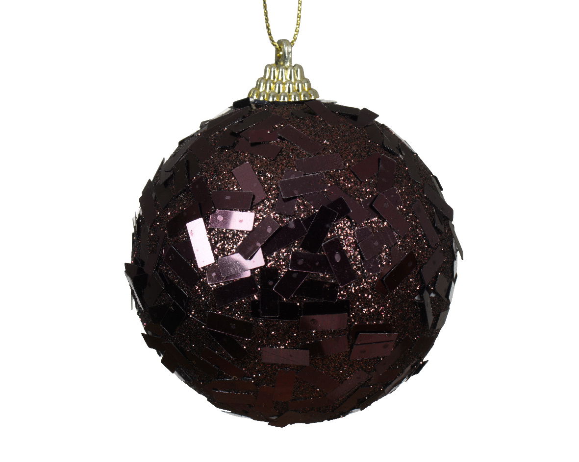 Kerstbal foam d8 cm zwarte truffel I - Decoris