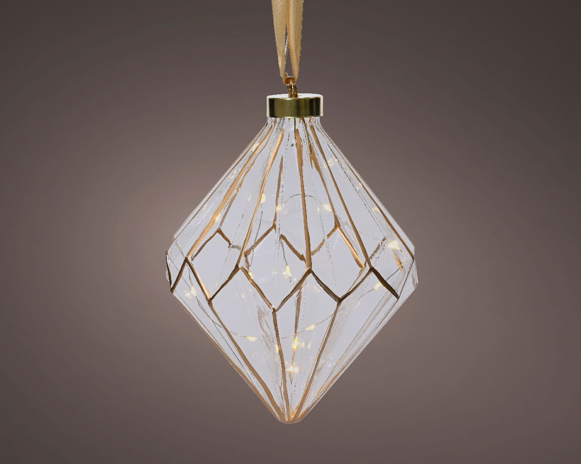 Micro LED diamant binnen dia16-H20cm clear/warm white - Lumineo
