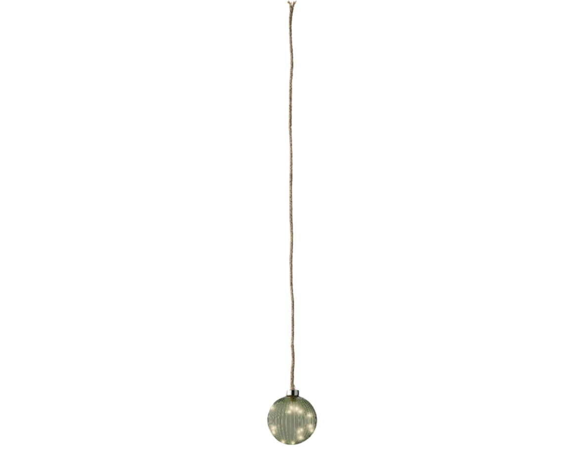 Micro LED bal d10 cm groen/warm wit - Lumineo