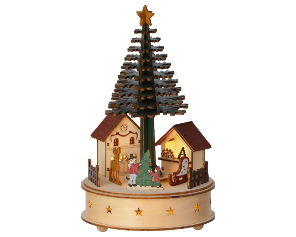 LED scenery d15h25 cm kleuren/warm wit - Lumineo