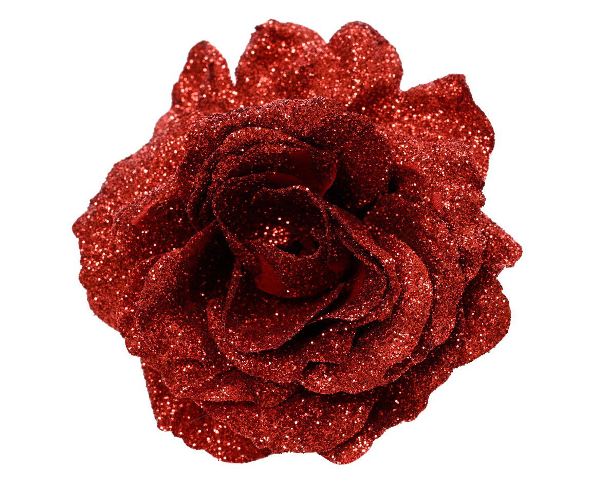 Roos polyester d12h7 cm rood - Everlands