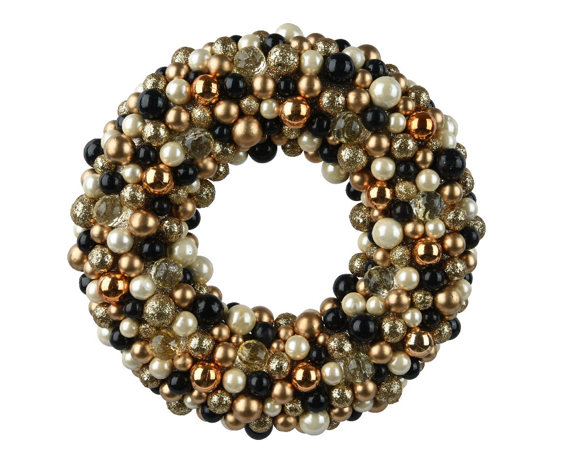 Krans kunststof d33l6.5 cm multi kerst Decoris - Decoris