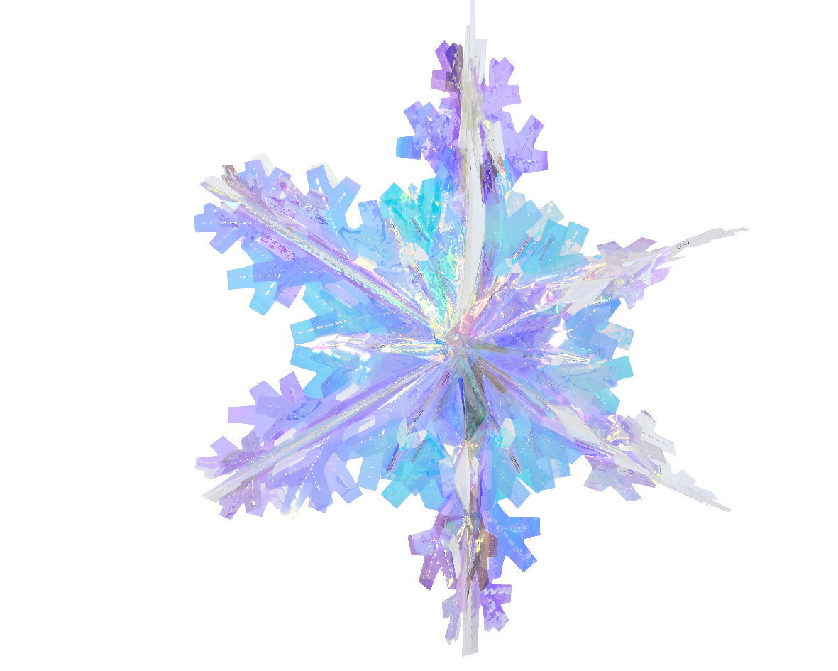 Sneeuwvlok pe l8b40h40 cm iris - Decoris