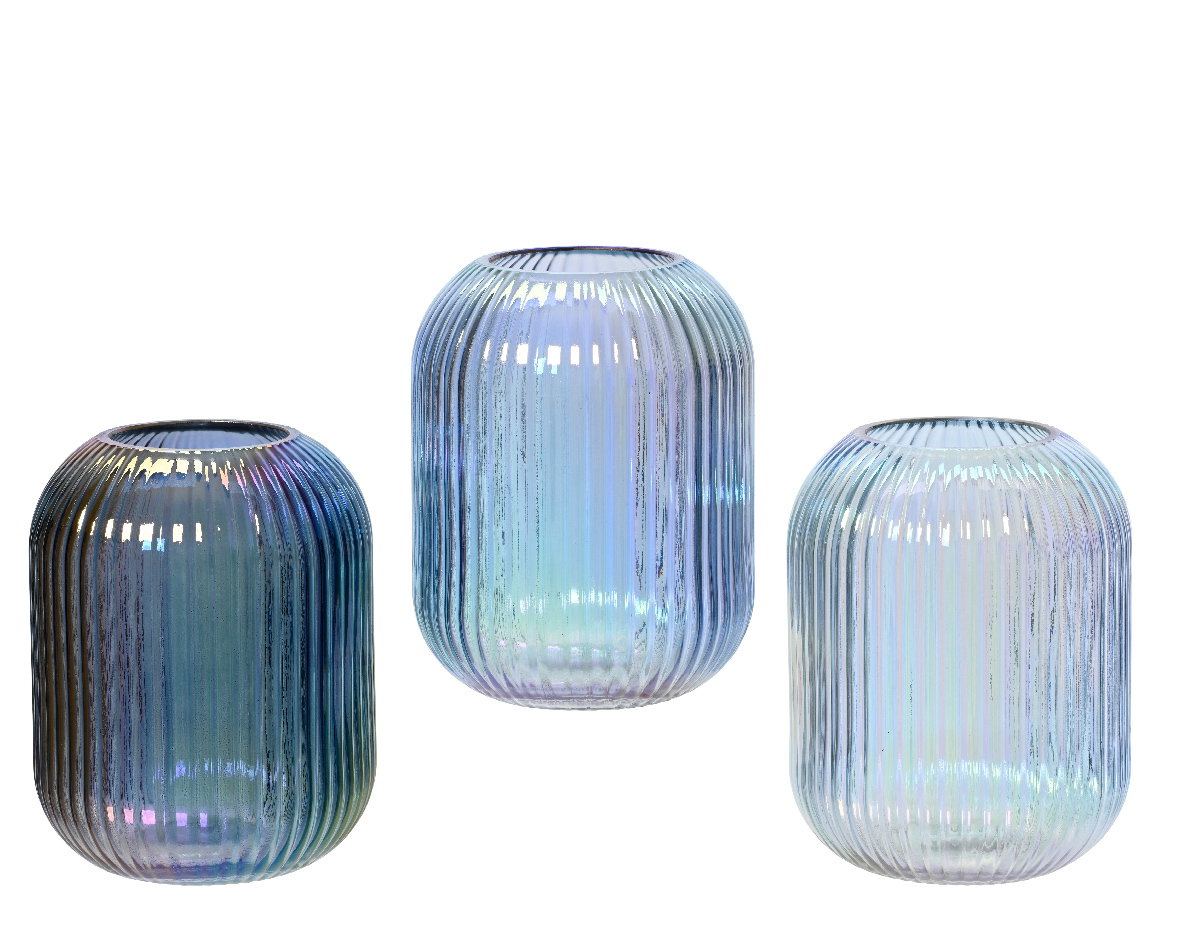 Vaas glas d11.9h15.2 cm a3 Decoris - Decoris