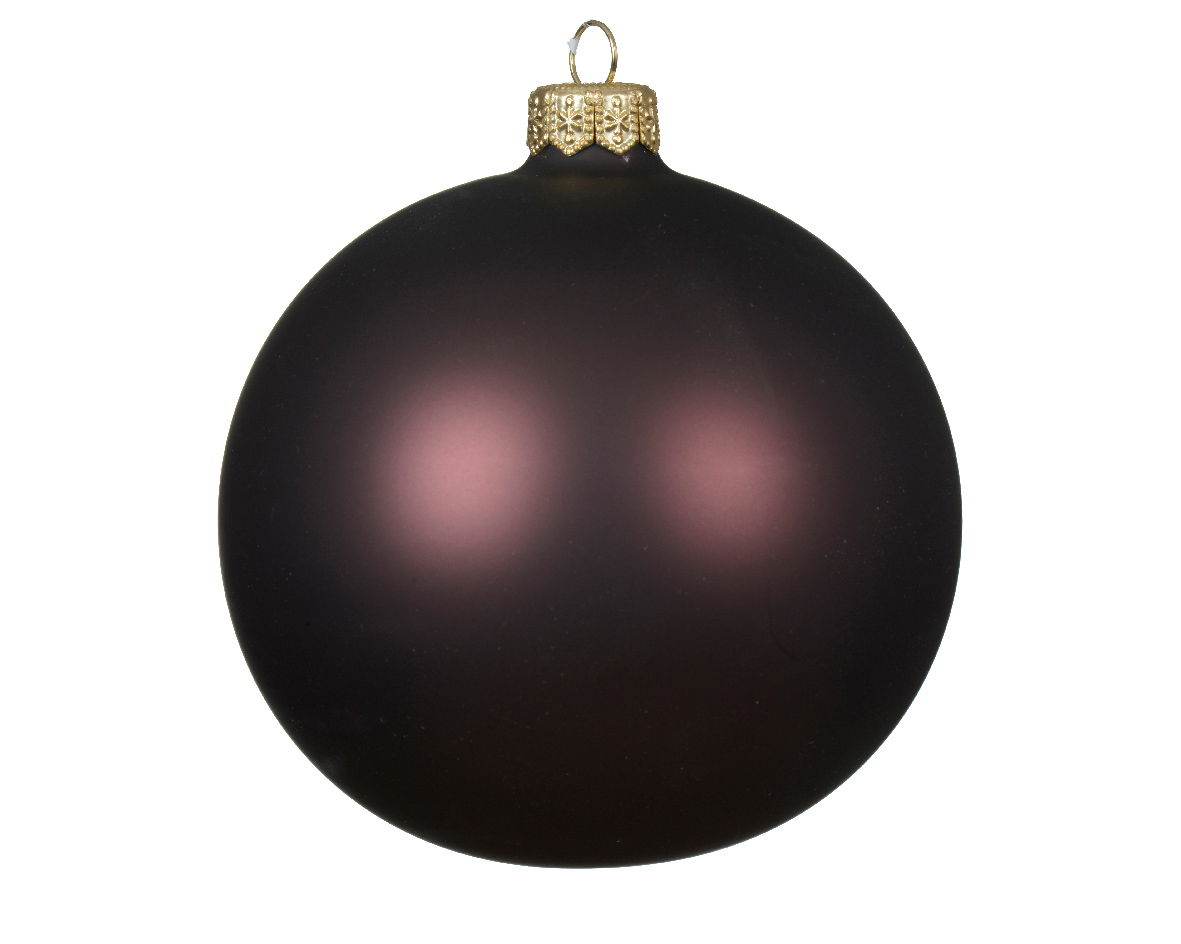 Decoris Kerstballen glas d10 cm z.trffl 4st Y - 