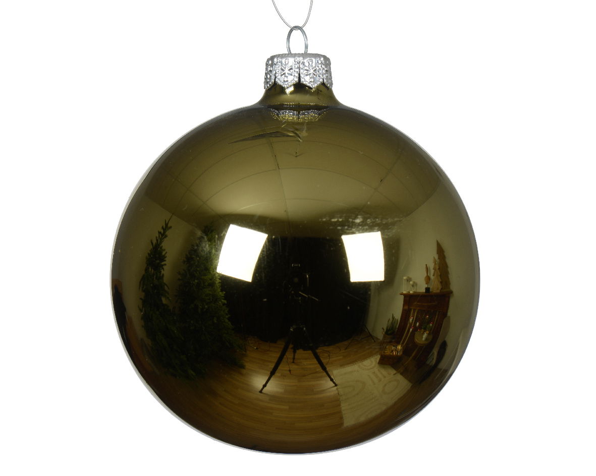 Decoris Kerstballen glas d10 cm rsmrn 4st U - 