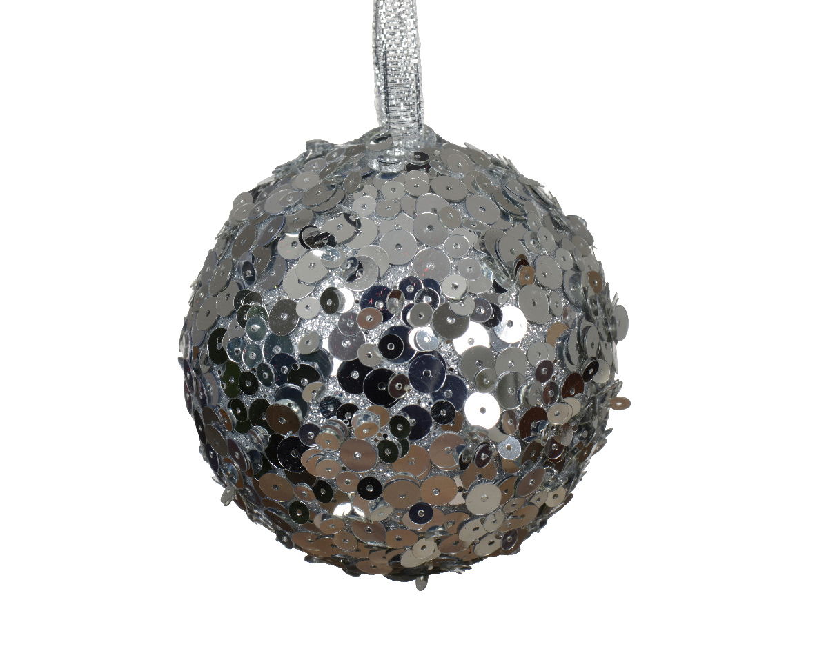 Kerstbal foam d8 cm zilver - Decoris