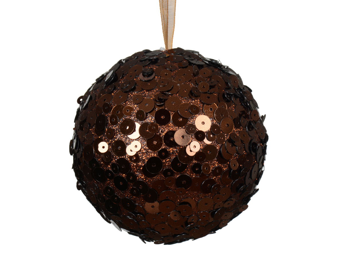 Kerstbal foam d8 cm espresso - Decoris
