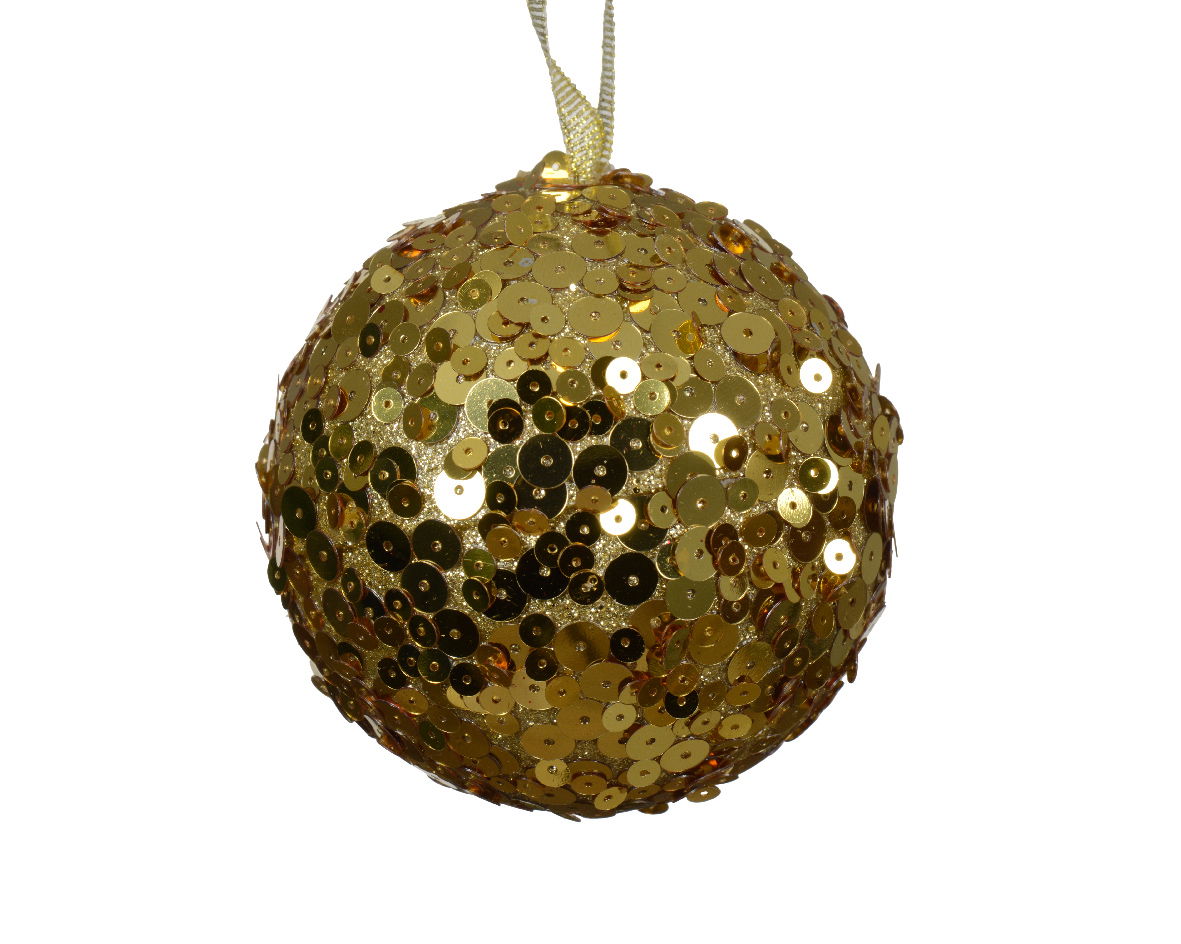 Kerstbal foam d8 cm licht goud - Decoris