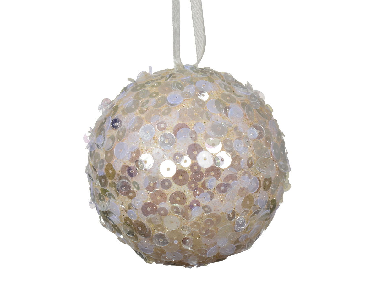 Kerstbal foam d8 cm parel - Decoris