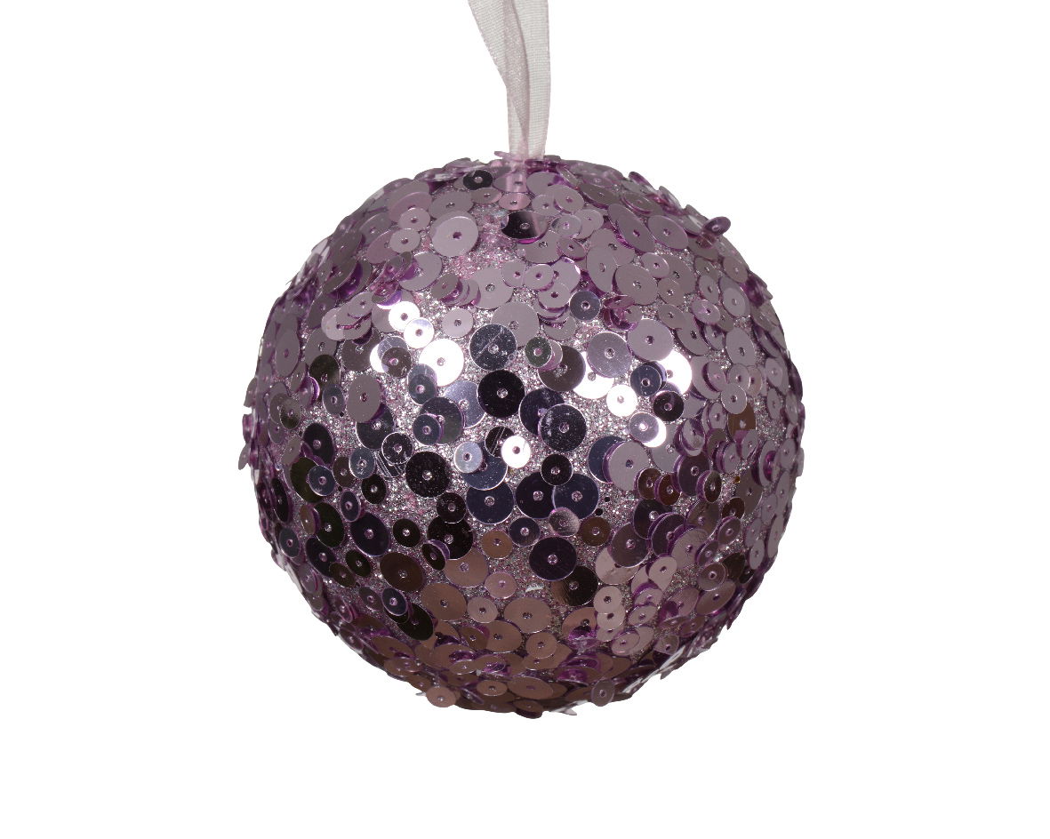 Kerstbal foam d8 cm fris lila - Decoris