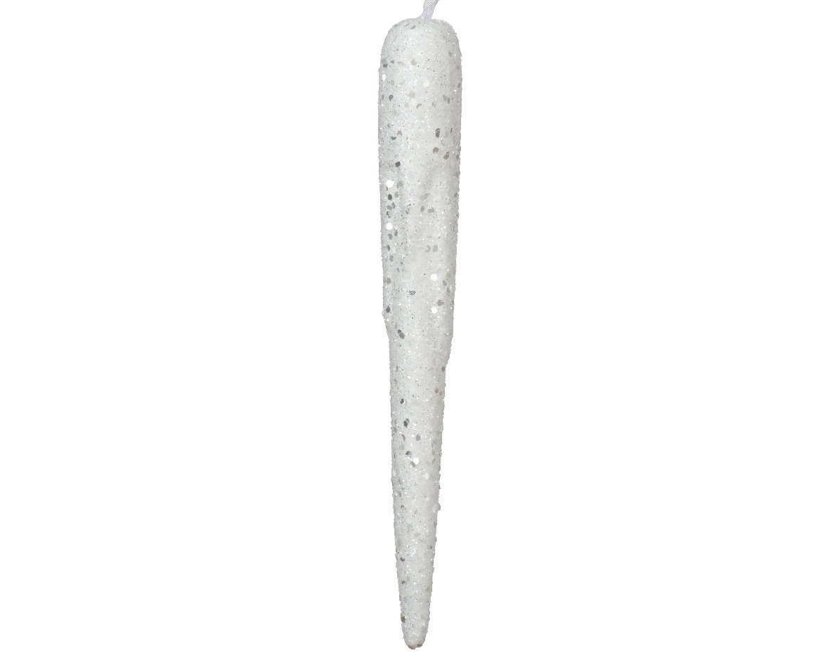 Decoris Ijspegel polyfoam l24b3.4h3.4cm wit  - 