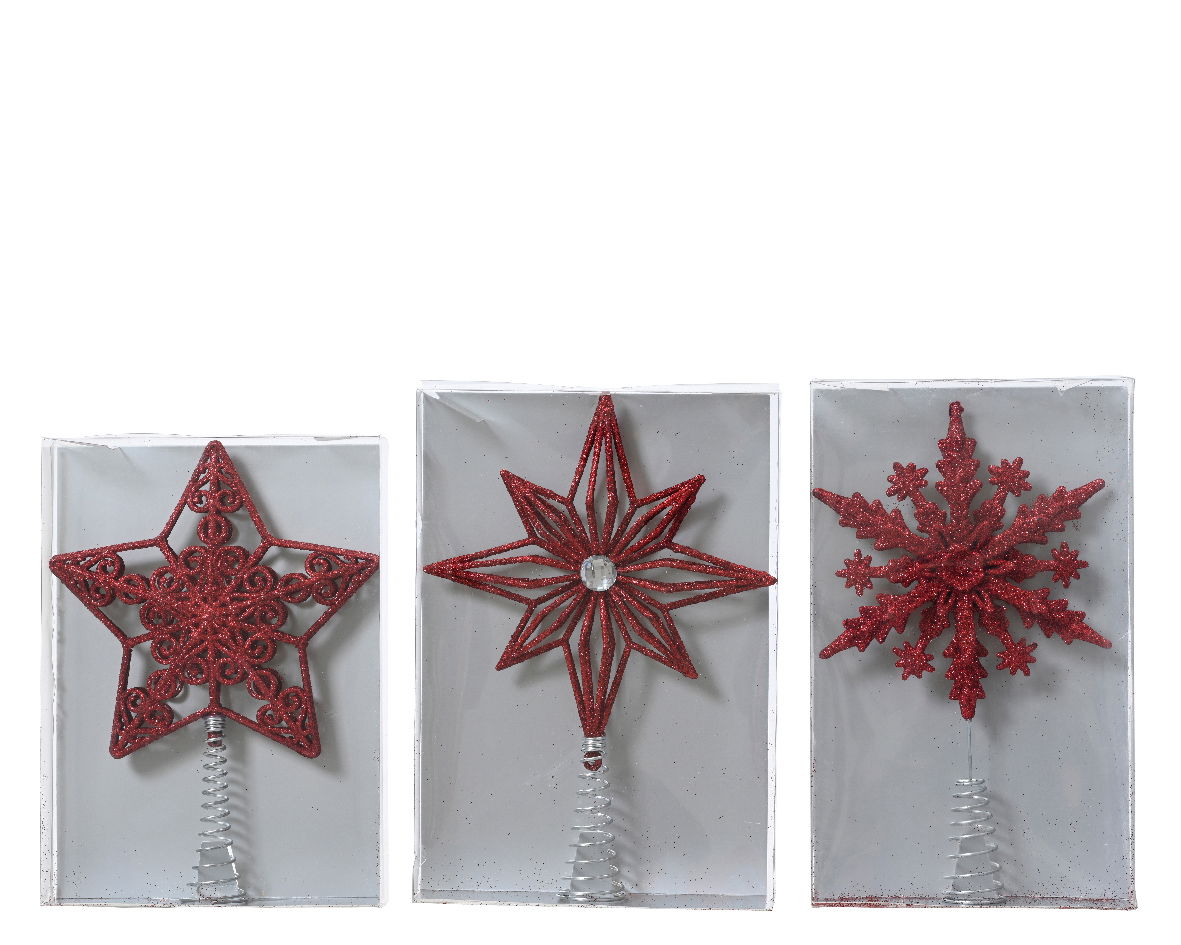 Piek plastic l22.5b16h3 cm kerstrood a3 - Decoris