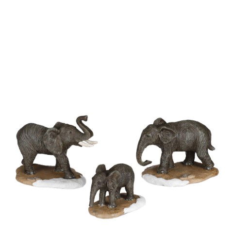 Elephant family 3 stuks l11xb6xh8cm Luville