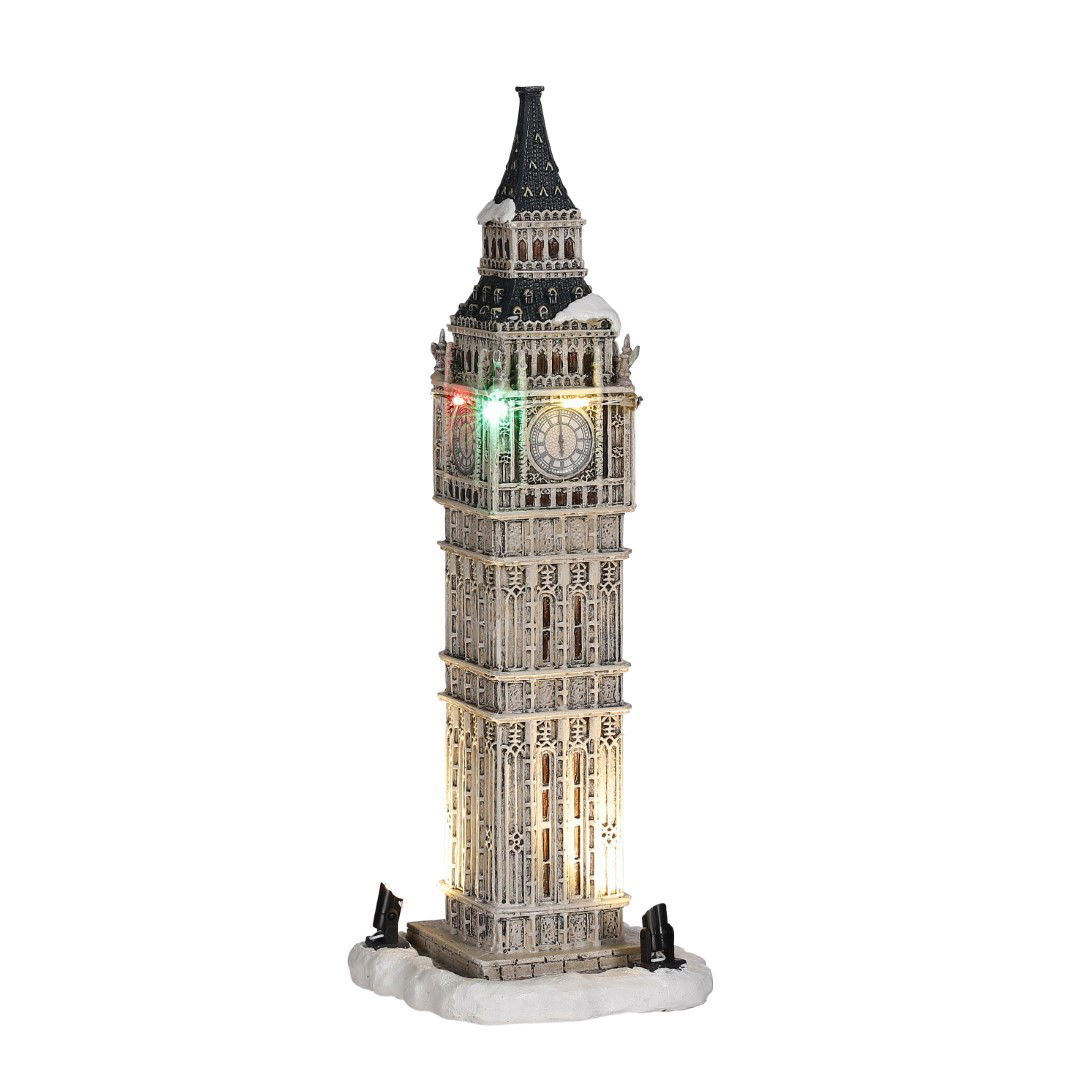 Luville - Luville Big Ben battery operated - l9xb9xh26cm - Kersthuisjes & Kerstdorpen