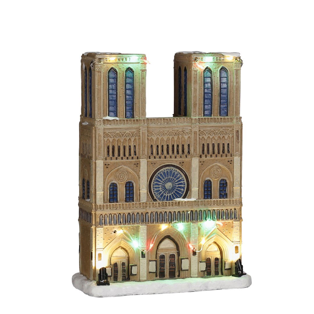Luville - Luville Notre Dame battery operated - l19xb9xh26cm - Kersthuisjes & Kerstdorpen