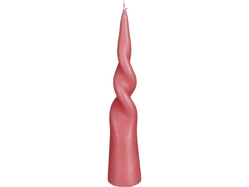 Mica Decorations Twist Kegelkaars - H25 x Ø5 cm - Zalm