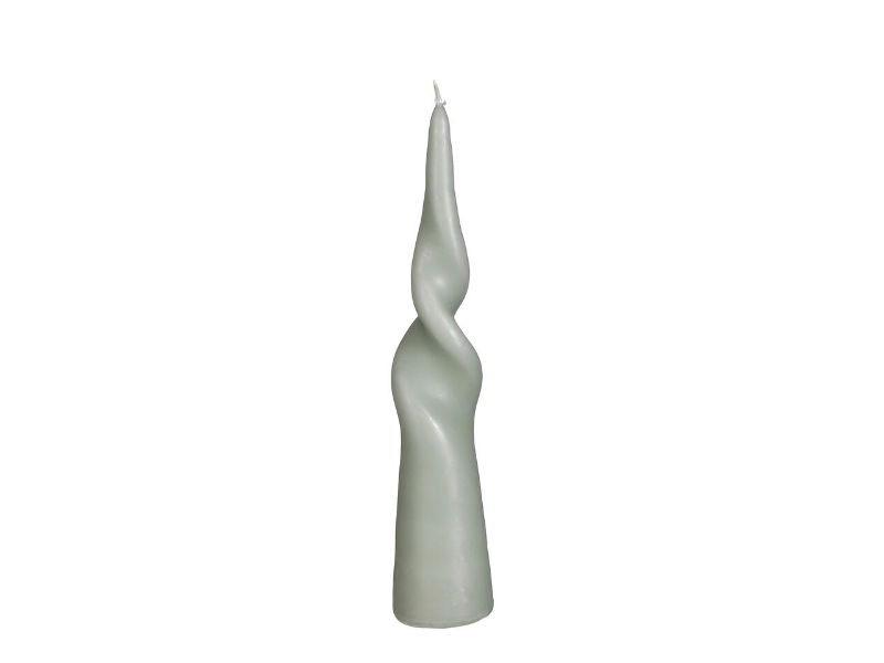 Mica Decorations Twist Kegelkaars - H25 x Ø5 cm - Lichtgroen