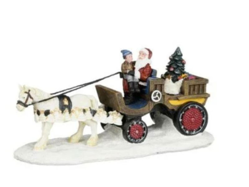 Santa on his sleigh l17b7h8 cm - Luville