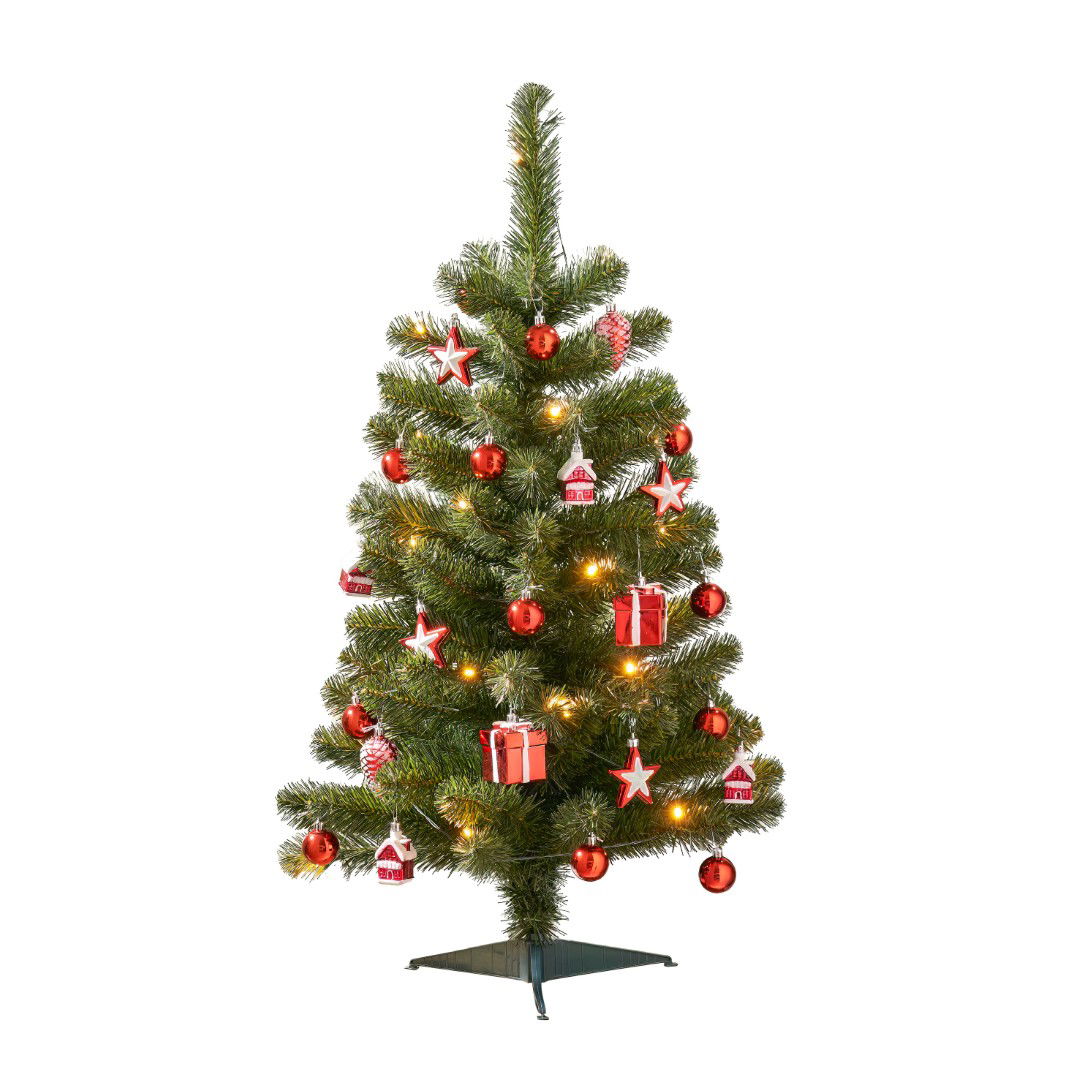 Kerstboom joy b/o/t d50h90 rood