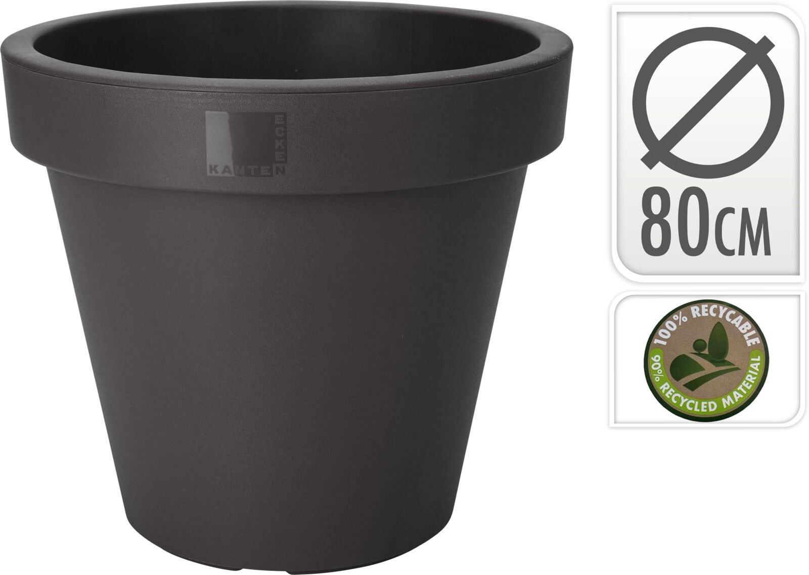 Bloempot ek rond 80 cm serie I - Nampook