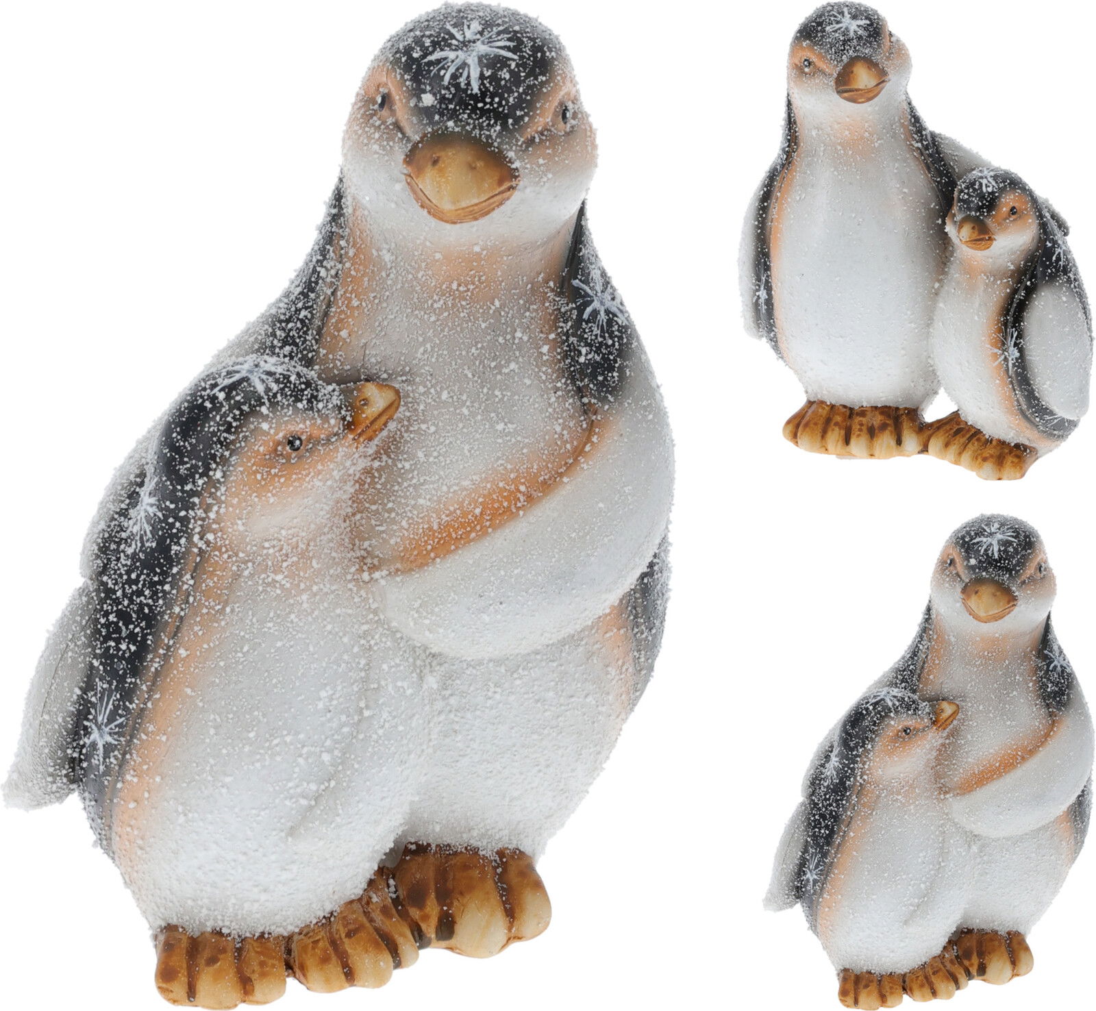 Pinguins ouder en kind staand kerstversiering - Nampook