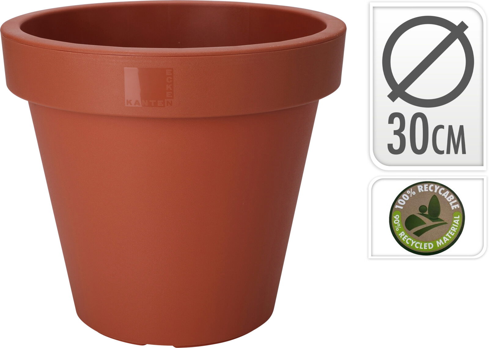 Bloempot ek rond 30 cm - Nampook