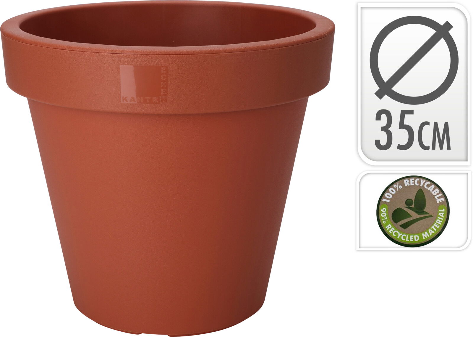Bloempot ek rond 35 cm - Nampook
