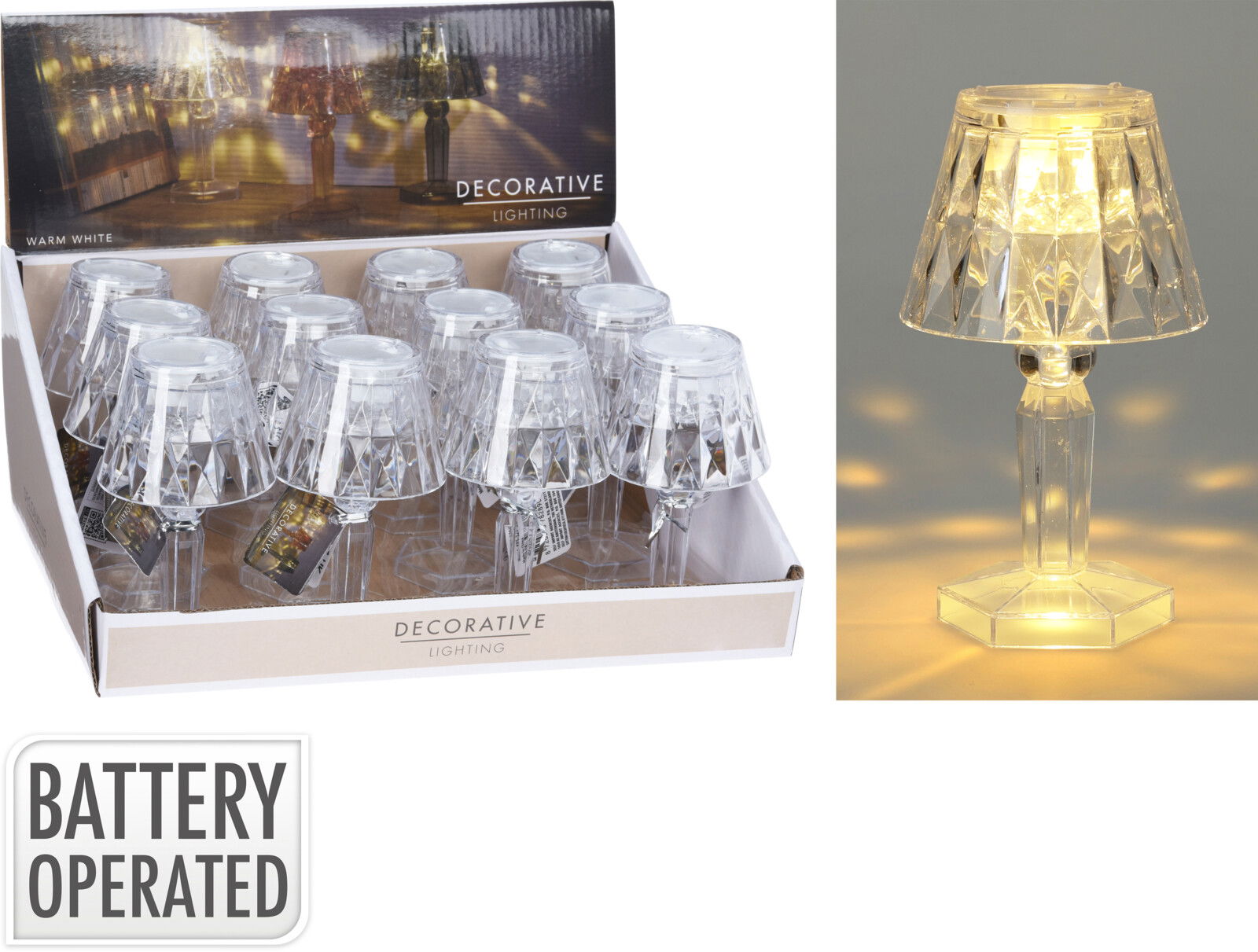 Lamp mini 11 cm transparant - Nampook