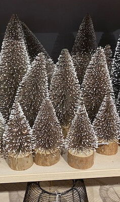 Kerstboompje glitter en sneeuw kerstversiering I - Nampook