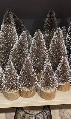 Kerstboom glitter sneeuw 25 cm kerstversiering - Nampook