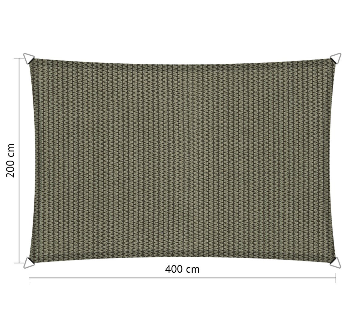 Shadow comfort Rechthoek schaduwdoek 2,00x4,00 m Desert Storm  - 