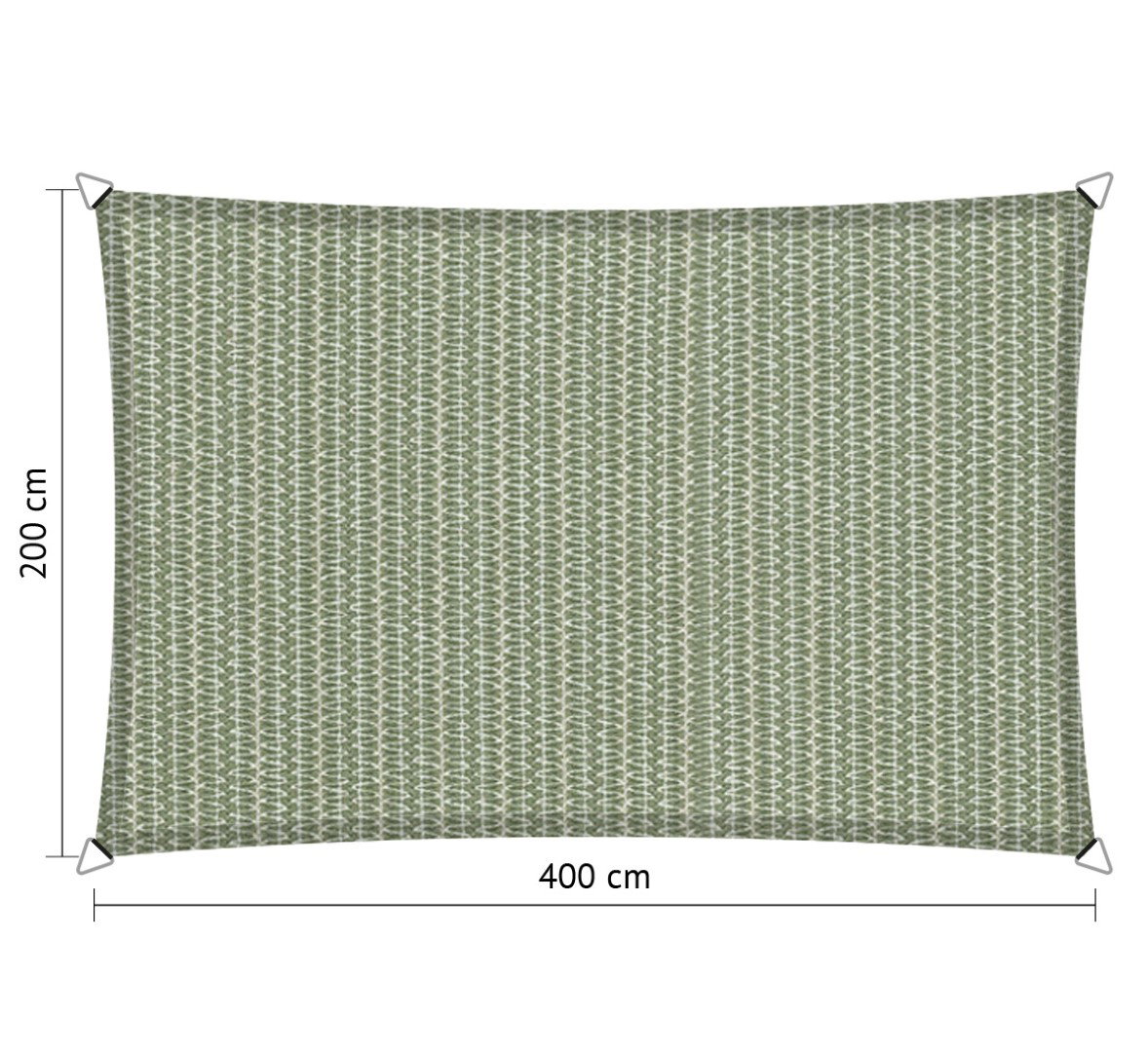 Shadow comfort Rechthoek schaduwdoek 2,00x4,00 m Moonstone Green  - 