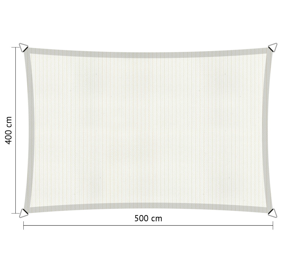 Shadow comfort Rechthoek schaduwdoek 4,00x5,00 m Arctic White  - 