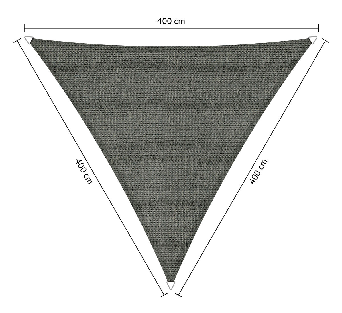 Shadow comfort Driehoek schaduwdoek 4,00x4,00x4,00 m Mystic sand grey  - 