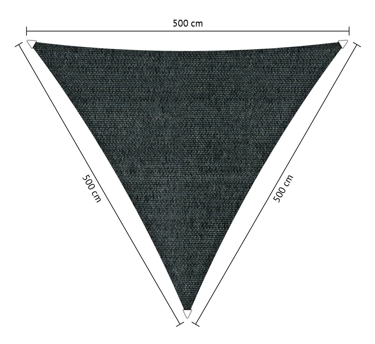 Shadow comfort Driehoek schaduwdoek 5,00x5,00x5,00 m Mystic grey  - 